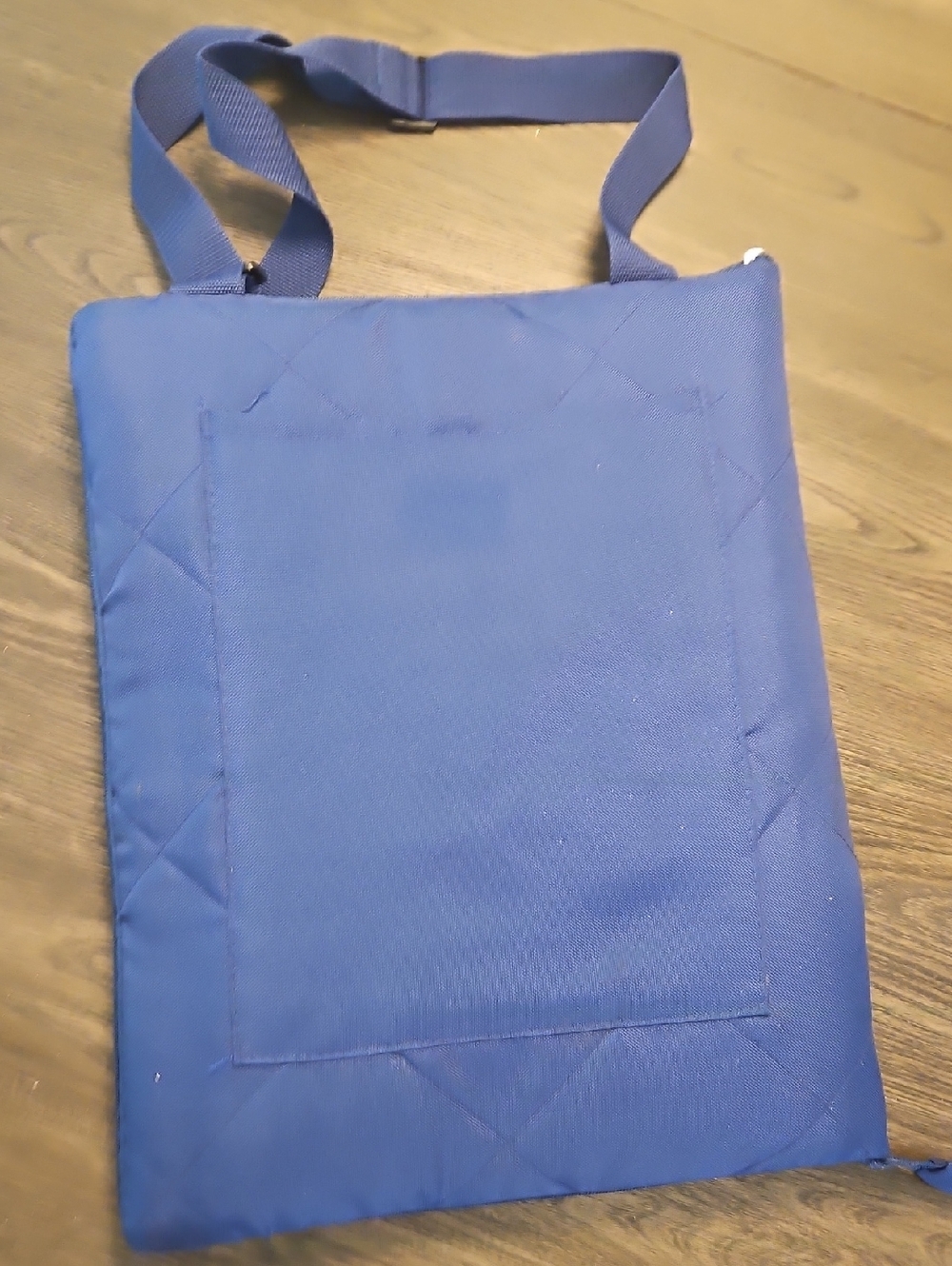Blue Quilted Folding Picnic Blanket